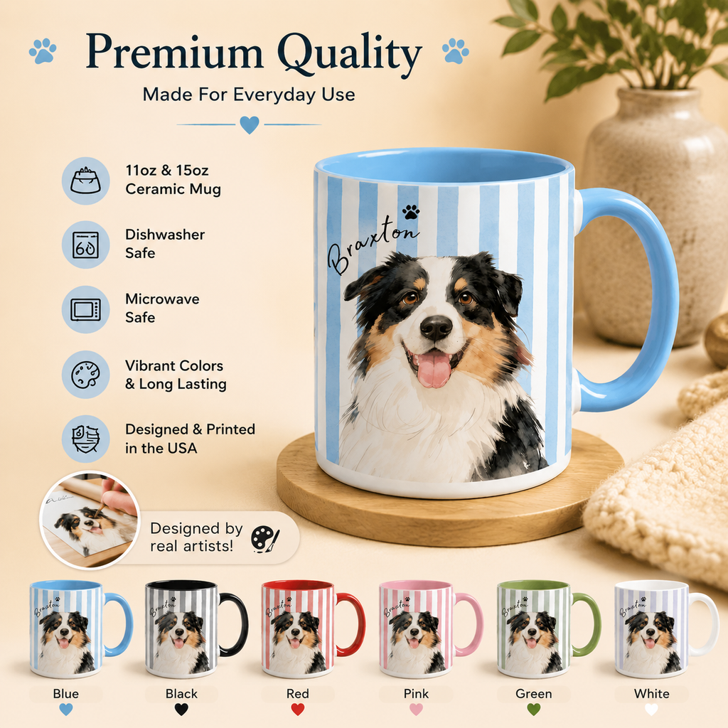 Bernese Mountain Dog Mug - "Stay Pawsitive, Cuddle Often" Accent Coffee Cup