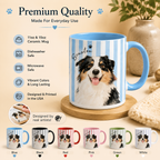 Bernese Mountain Dog Mug - "Stay Pawsitive, Cuddle Often" Accent Coffee Cup