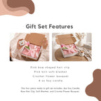 Custom Watercolor Floral Pet Memorial Gift Box with Candle & Blanket