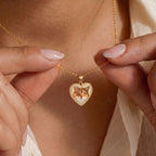 Custom Pet Photo Heart Necklace - Pet Face