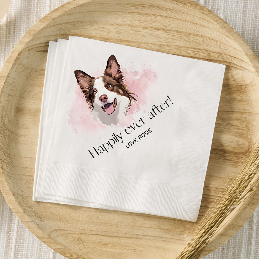 Custom Pet Cocktail Napkins - Pet Photo + Name