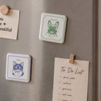 Custom Pet Photo Stripe Porcelain Magnet - Photo + Name