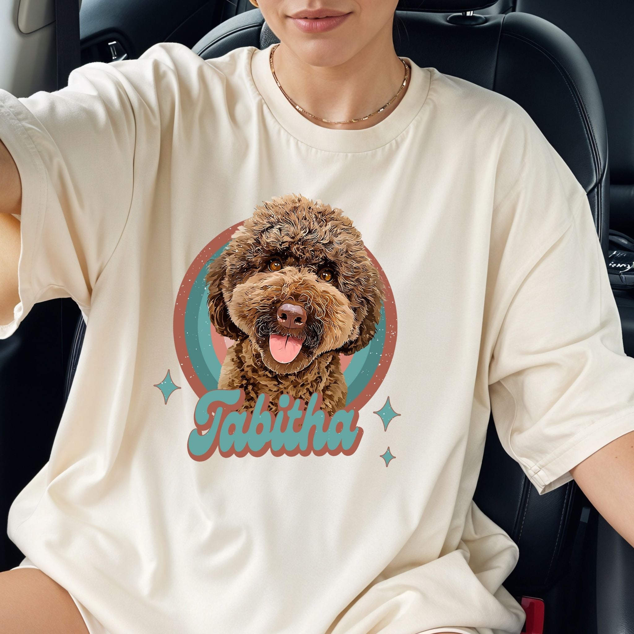 Custom Comfort Colors Vintage Retro Pet Shirt - Pet Photo + Name