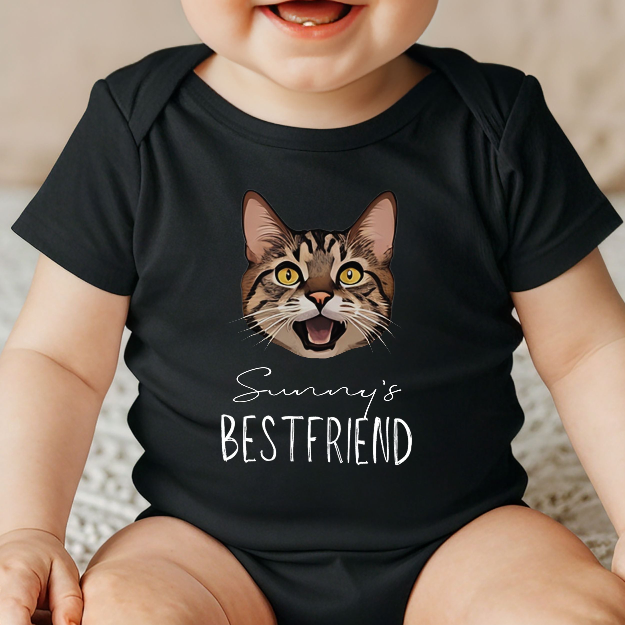 Custom Pet Baby Bodysuit - Pet Photo + Name