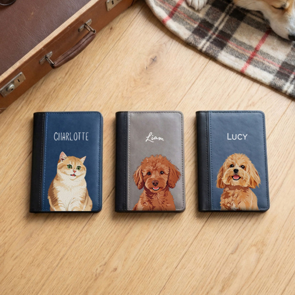 Custom Pet Passport Case - Pet Photo + Name