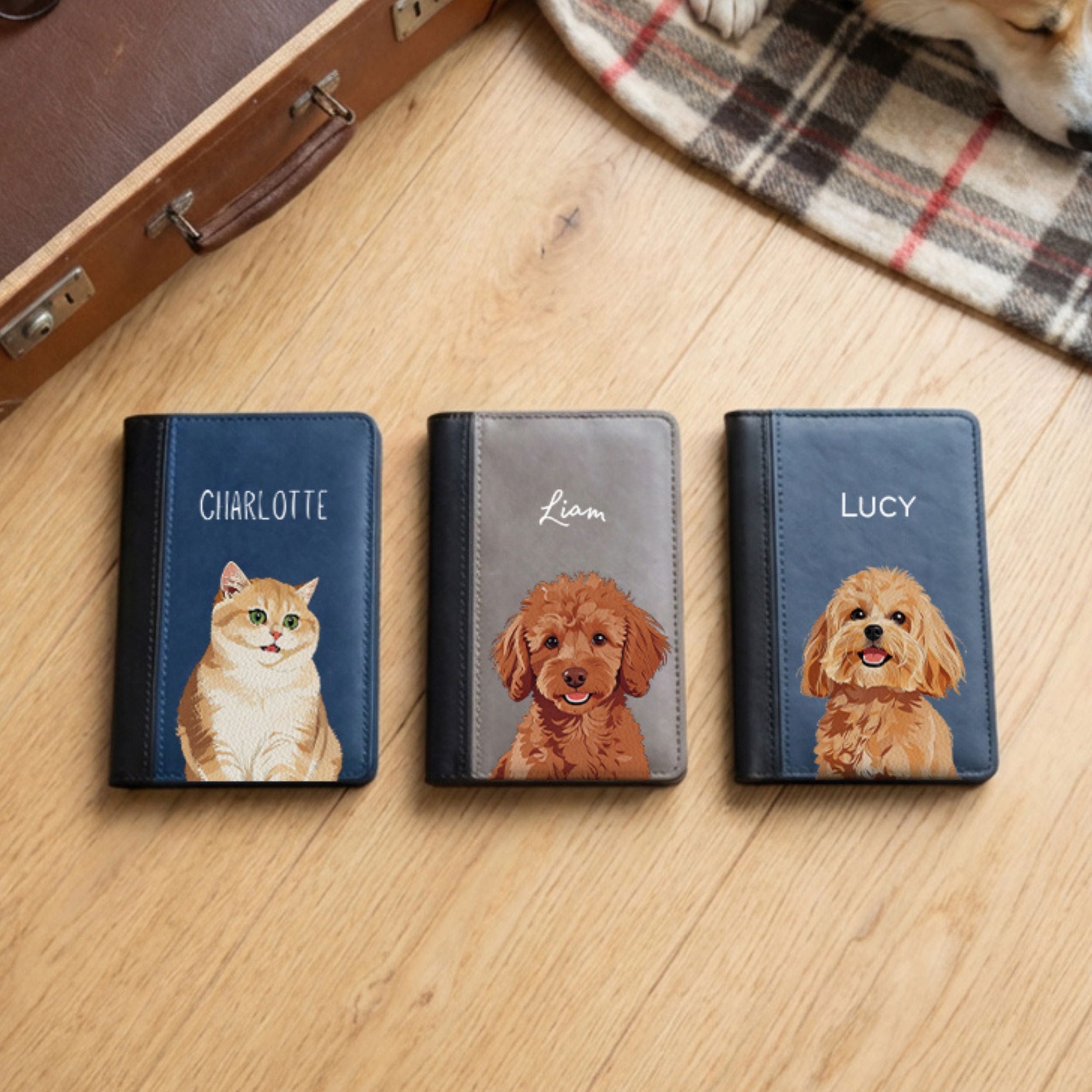 Custom Pet Passport Case - Pet Photo + Name