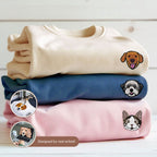 Custom Embroidered Pet Hoodie - Pet Photo + Name