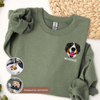 Custom Embroidered Pet Sweater - Pet Photo + Name
