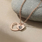 Custom Pet Heart Cutout Engraved Necklace - Pet Face