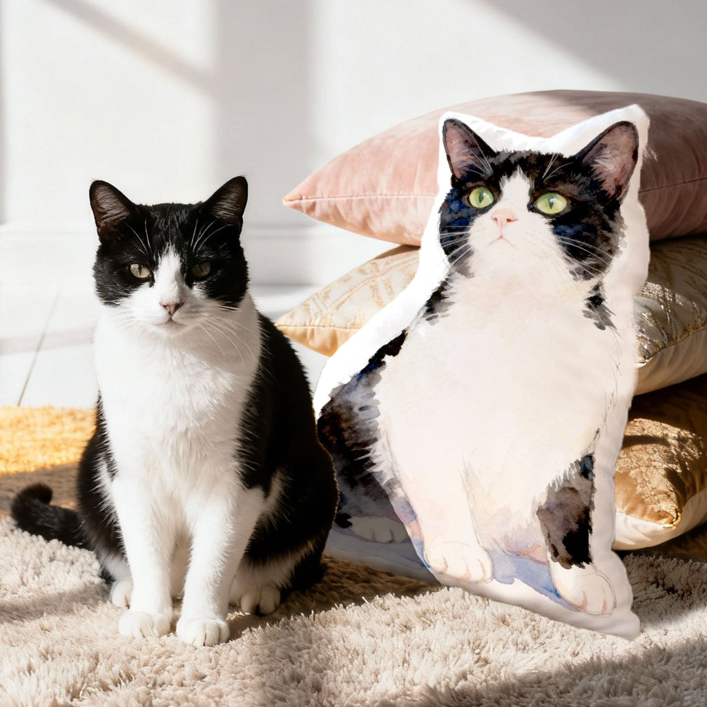 Custom Pet Shaped Cat Dog Pillow - Pet Photo