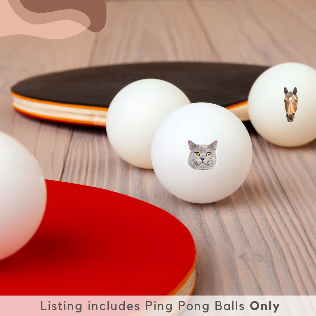 Custom Pet Ping Pong Balls - Pet Photo