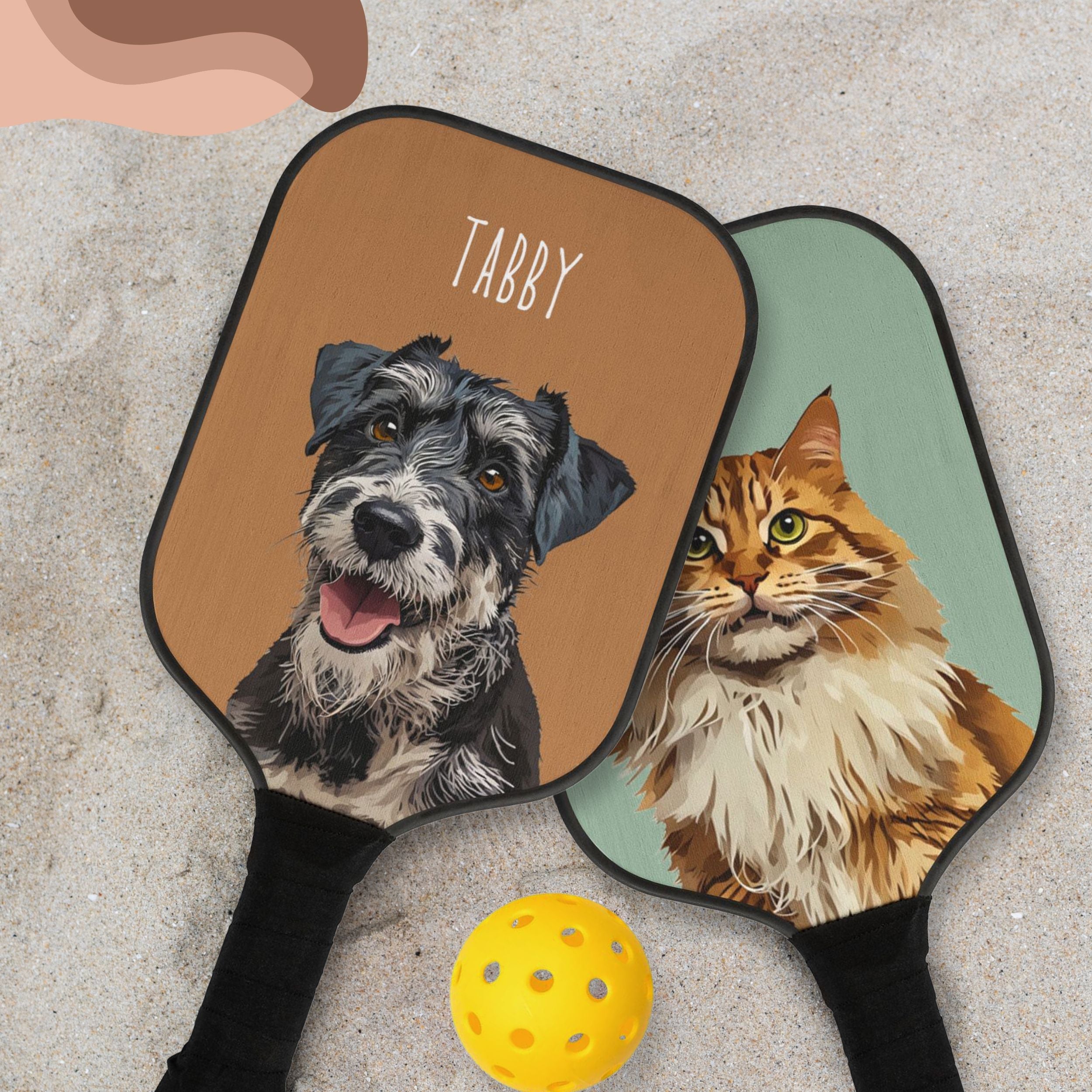 Custom Pet Pickleball Kit - Pet Photo + Name