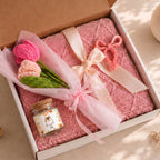 Custom Watercolor Floral Pet Memorial Gift Box with Candle & Blanket