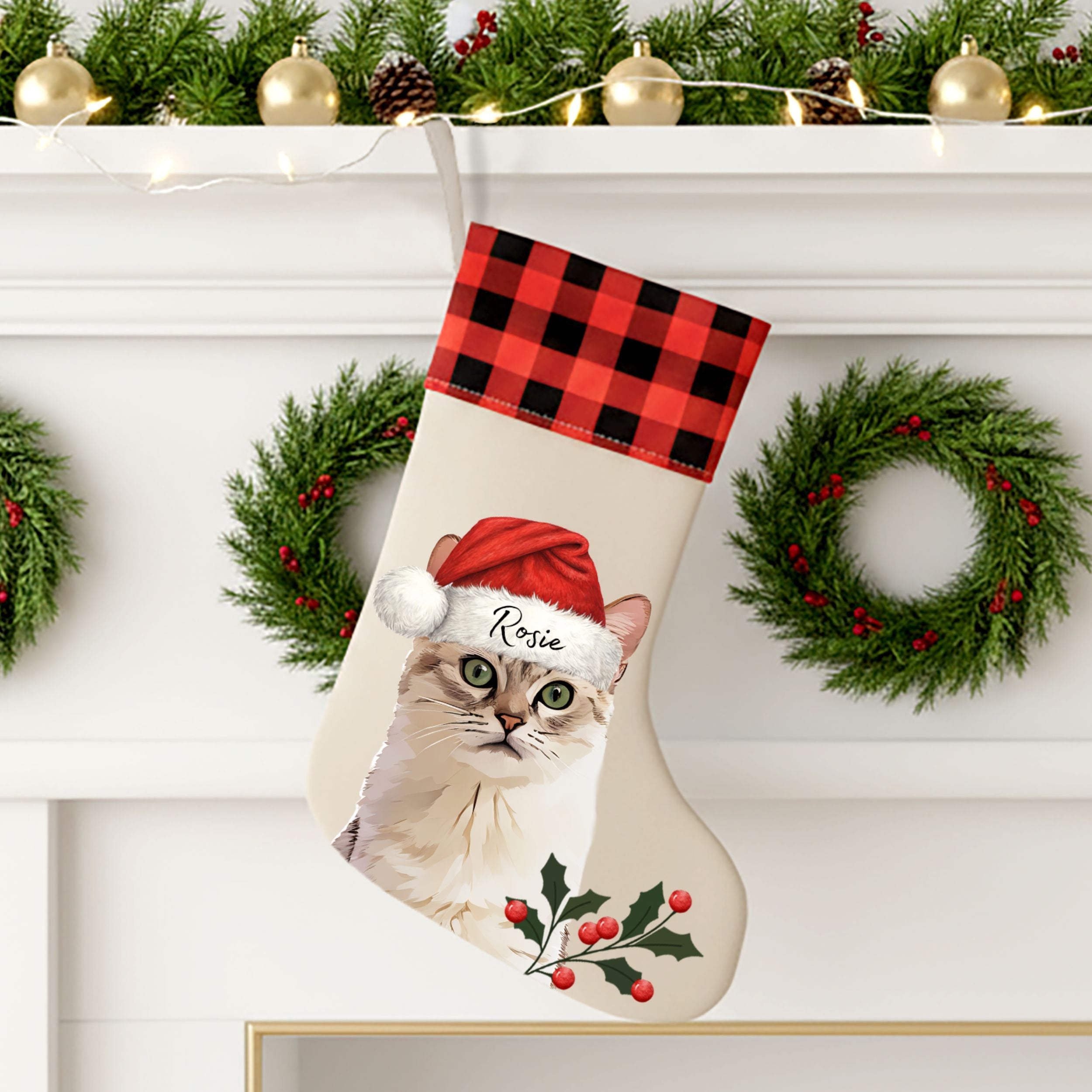 Custom Pet Stocking Using Pet's Photo + Name