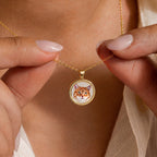 Custom Round Pet Necklace Using Photo - Pet Face