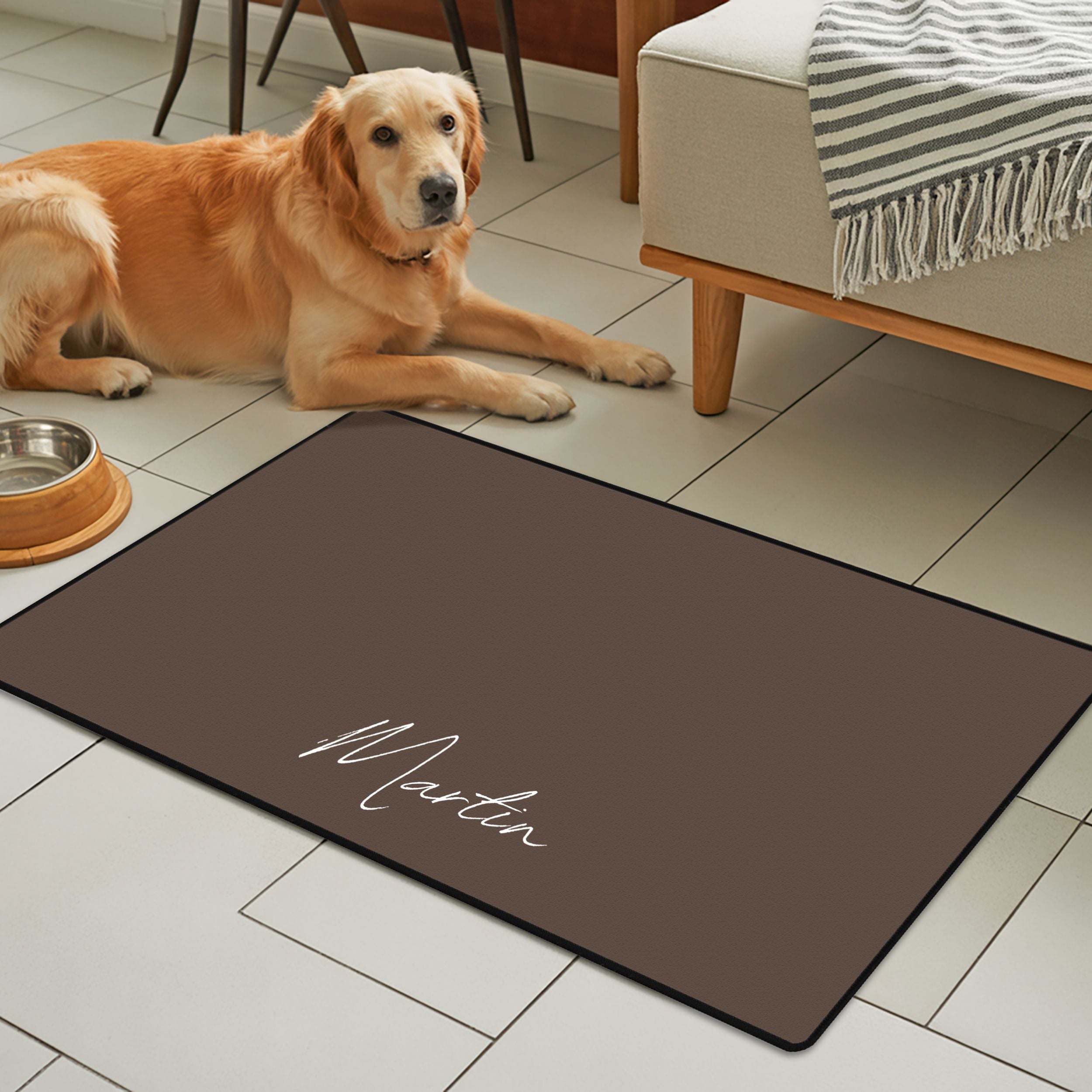 Custom Color Pet Mat - Pet Photo + Name