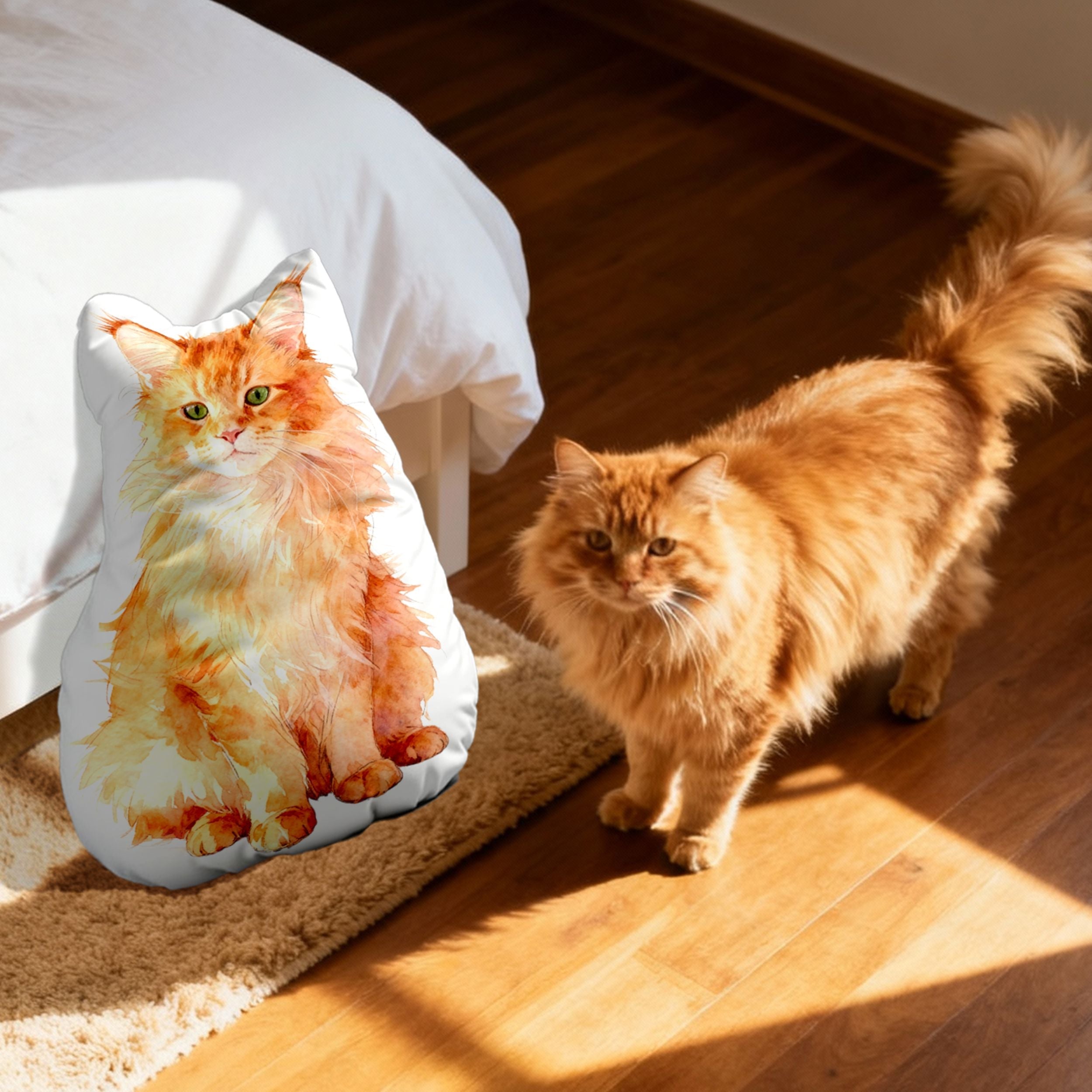 Custom Pet Shaped Cat Dog Pillow - Pet Photo