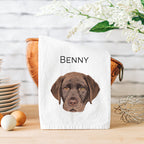 Custom Pet Tea Towel - Pet Photo + Name