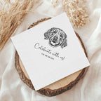 Custom Pet Wedding Cocktail Napkins - Pet Photo + Name