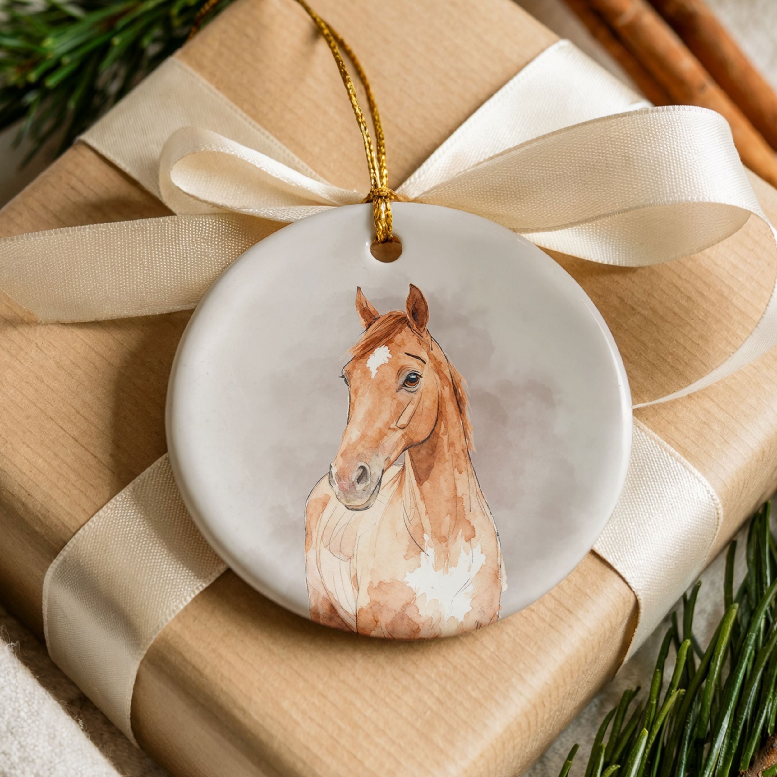 Custom Color Splash Memorial Pet Ornament - Pet Photo + Name