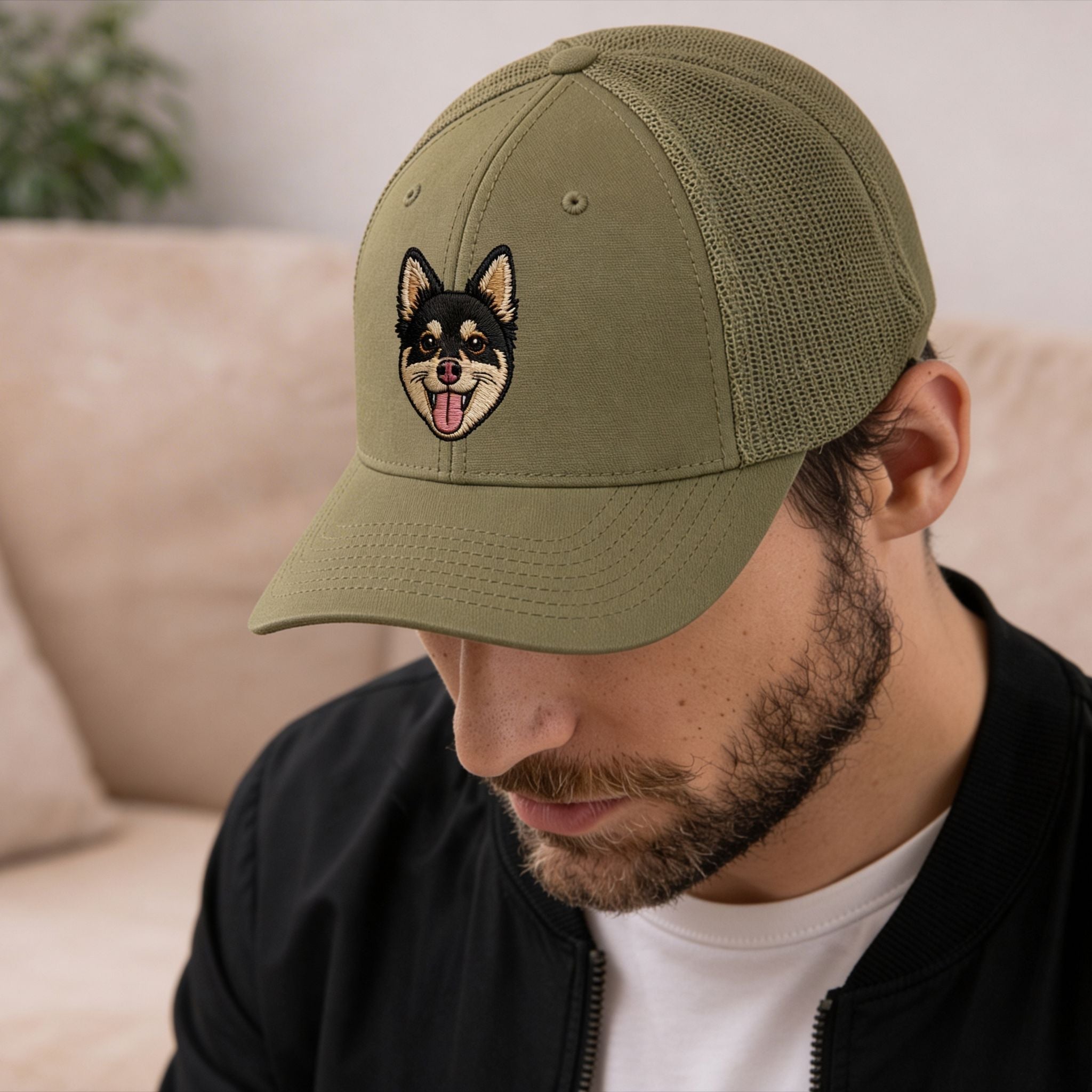 Custom Embroidered Pet Snapback Hat  - Pet Photo + Name