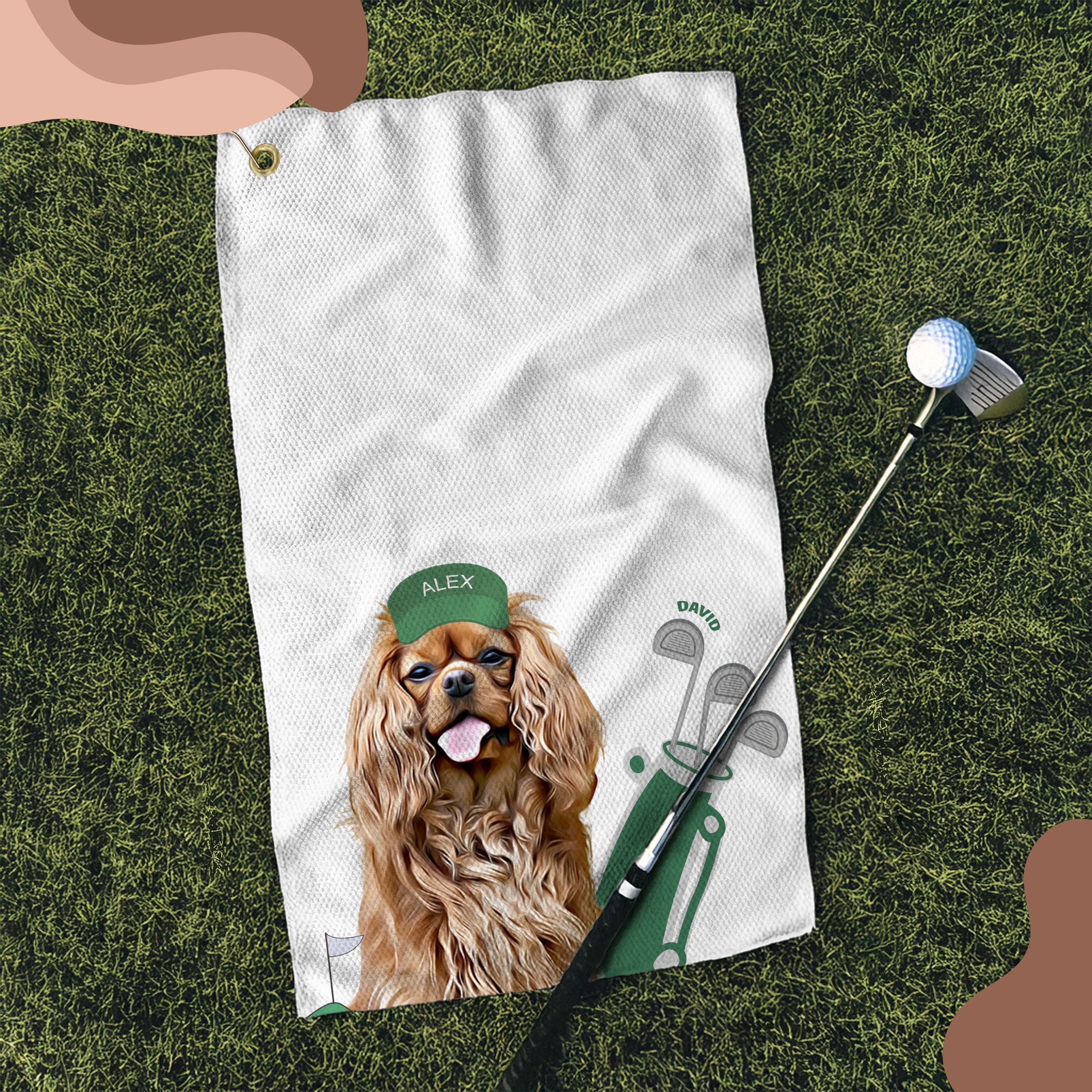 Custom Pet Golf Towel - Pet Photo + Name