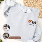 Custom Embroidered Pet Sweater - Pet Photo + Name