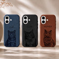 Custom Pet Photo Engraved Phone Case  - Pet Photo + Name