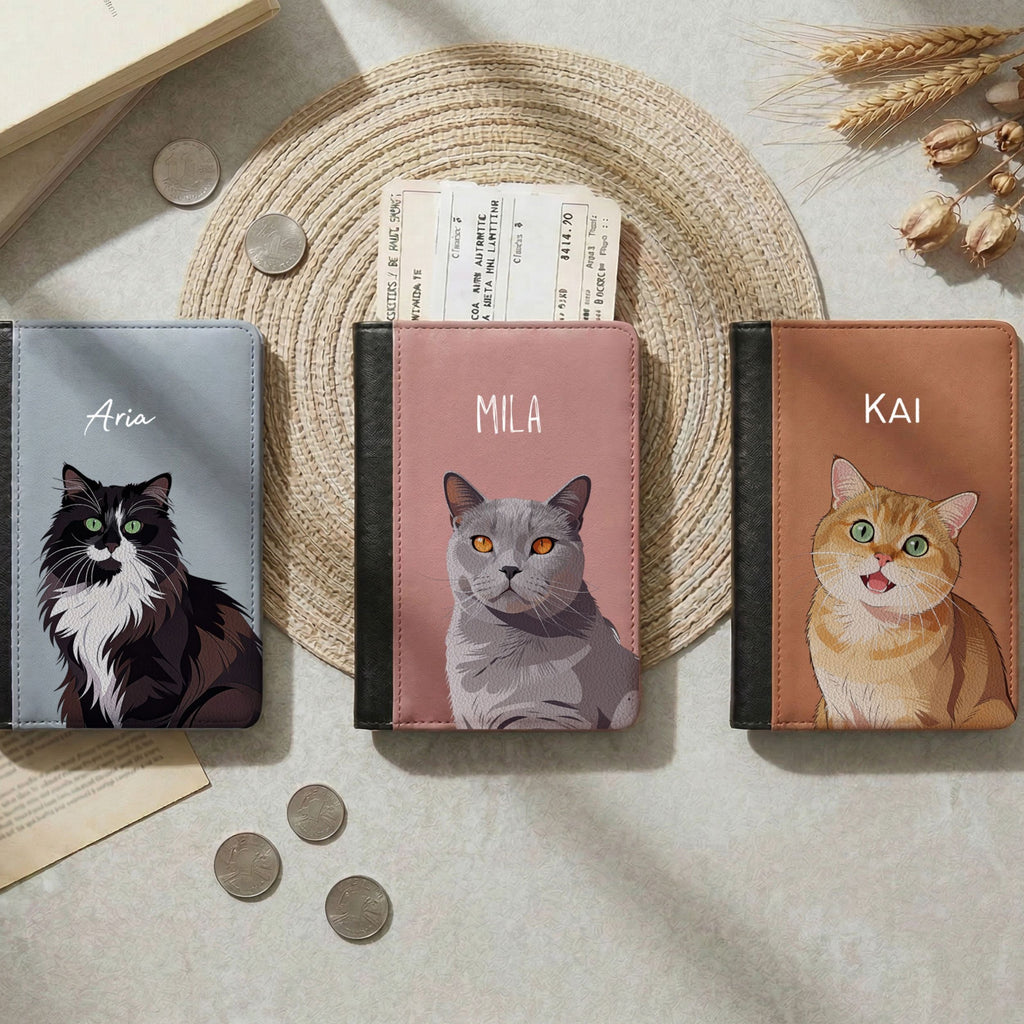Custom Pet Passport Case - Pet Photo + Name