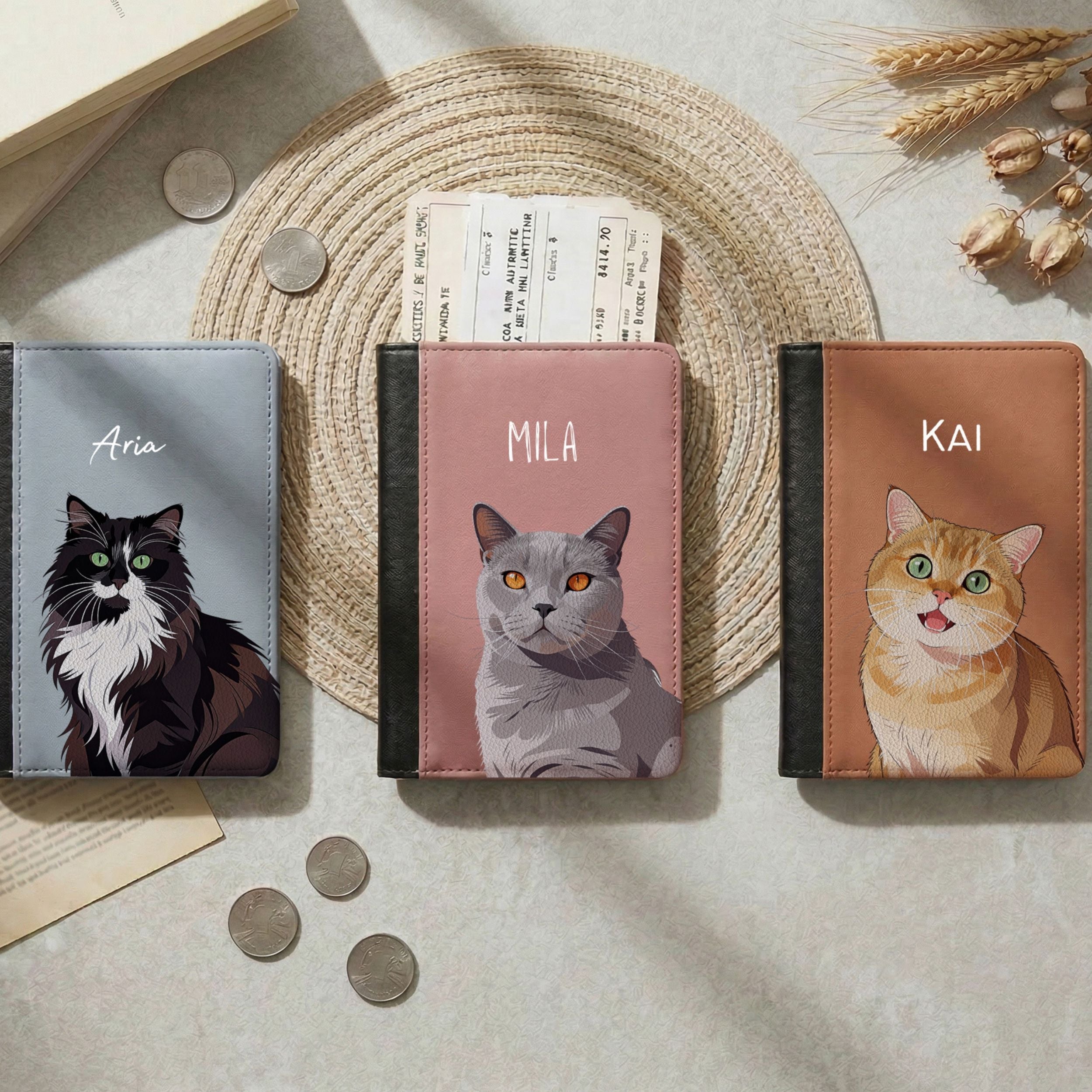 Custom Pet Passport Case - Pet Photo + Name