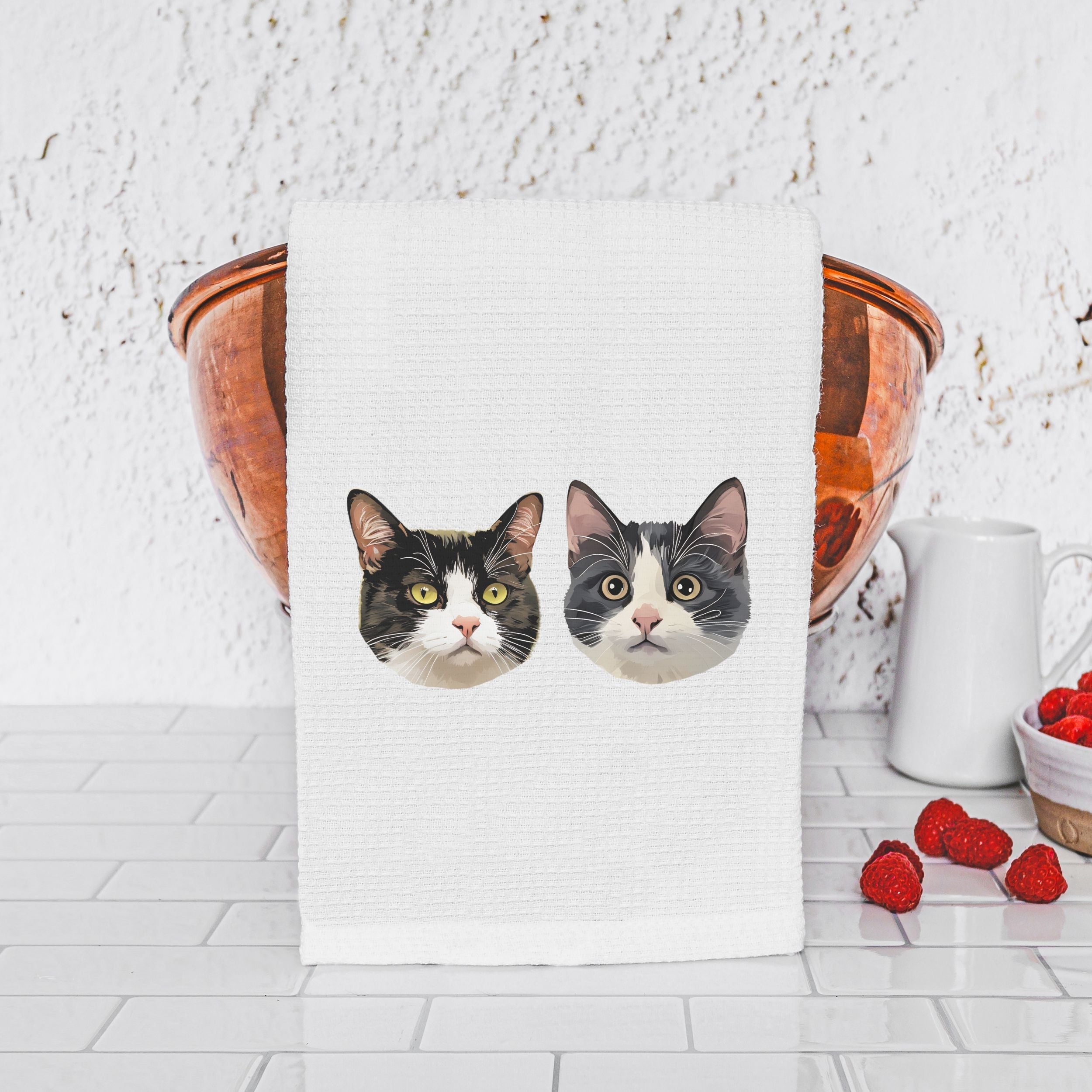 Custom Pet Tea Towel - Pet Photo + Name