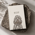 Custom Pet Engraved Vegan Leather Journal with Pet Photo + Name