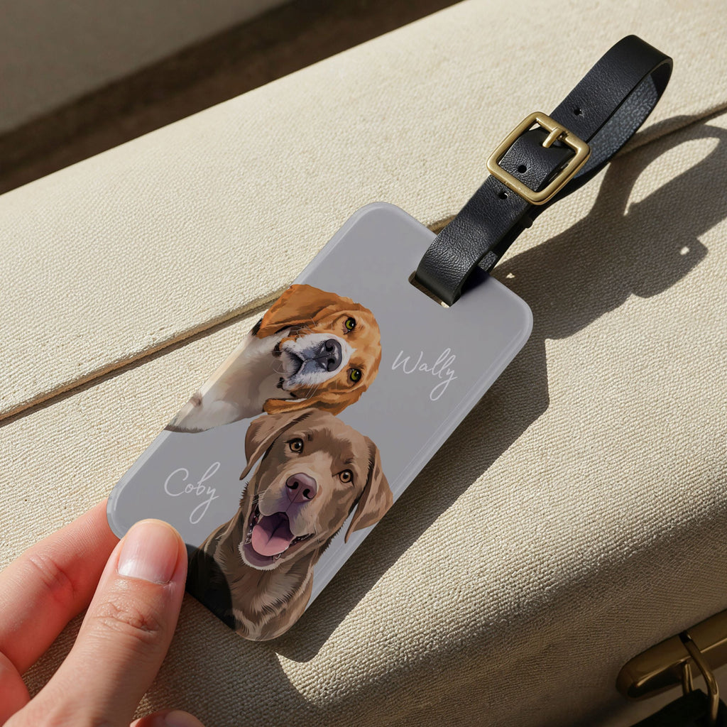 Custom Pet Luggage Tag Using Pet Photo + Name