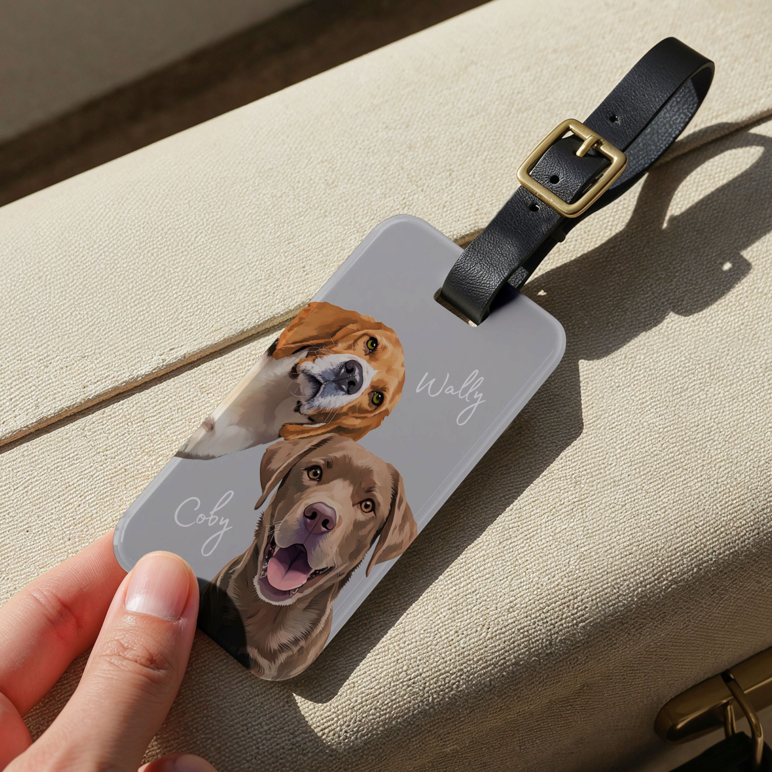 Custom Pet Luggage Tag Using Pet Photo + Name