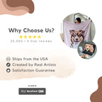 Custom Pet Color Blanket - Pet Photo + Name