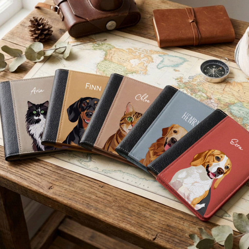 Custom Pet Passport Case - Pet Photo + Name
