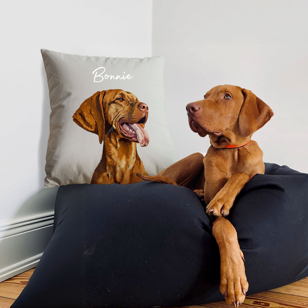 Custom Pet Pillow - Pet Photo + Name