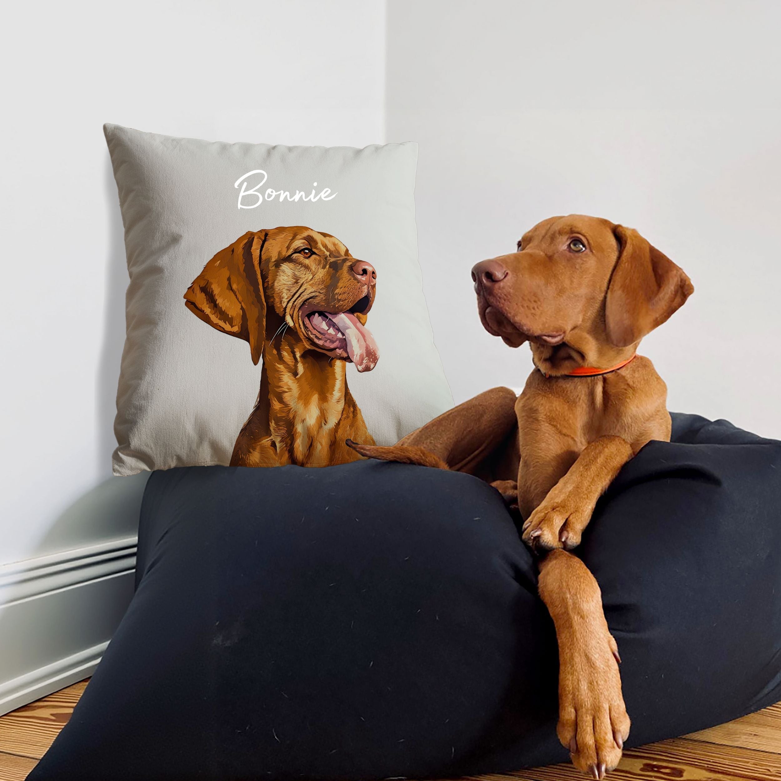 Custom Pet Pillow - Pet Photo + Name