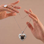 Custom Pet Photo Heart Necklace - Pet Face