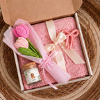 Custom Watercolor Floral Pet Memorial Gift Box with Candle & Blanket