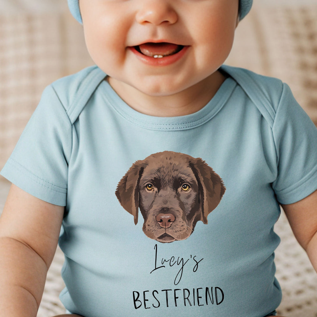 Custom Pet Baby Bodysuit - Pet Photo + Name