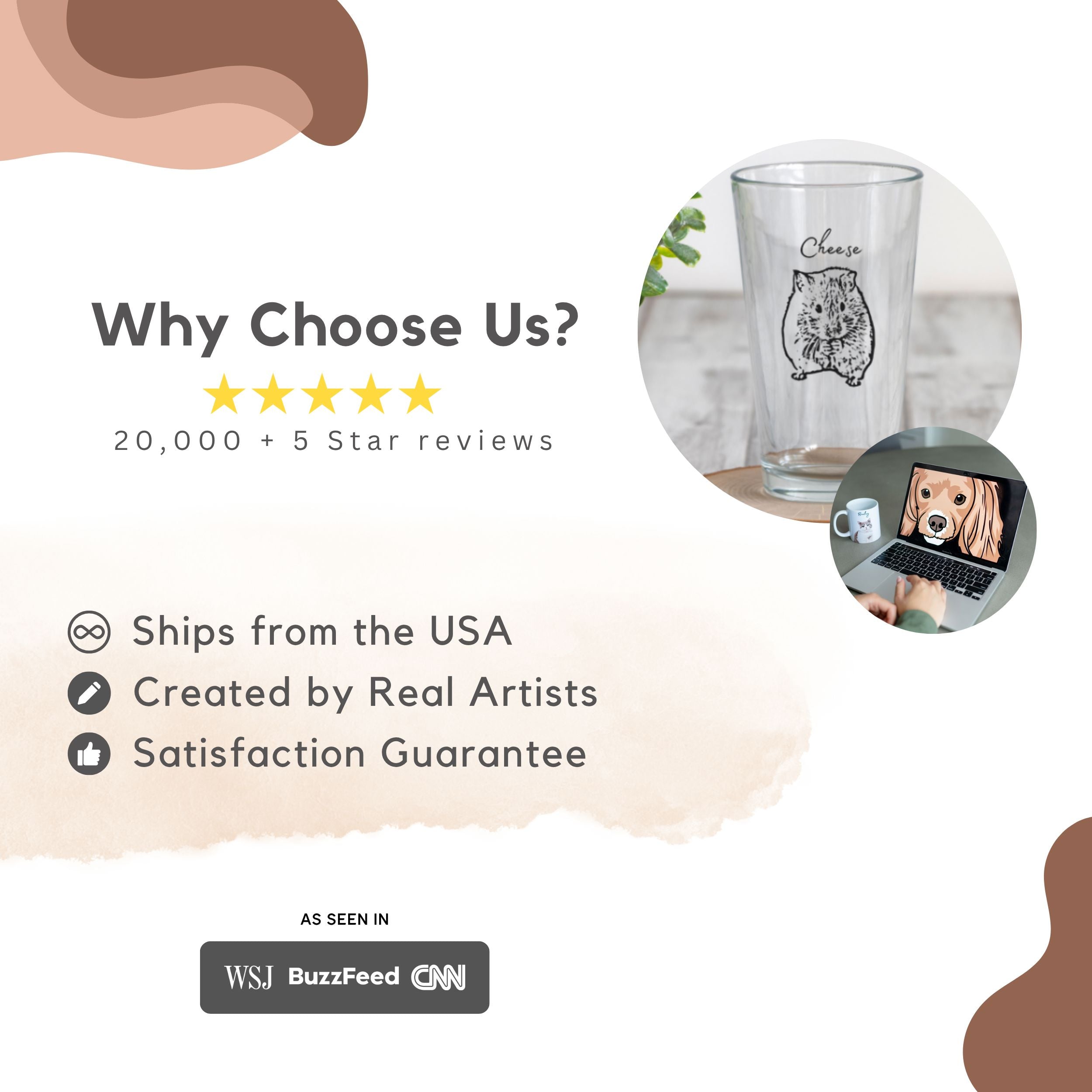 Custom Dog Beer Glasses - Pet Photo + Name