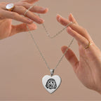 Custom Pet Engraved Sketch Heart Necklace - Pet Face