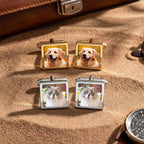 Custom Pet Photo Cufflinks Using Photo - Pet Face