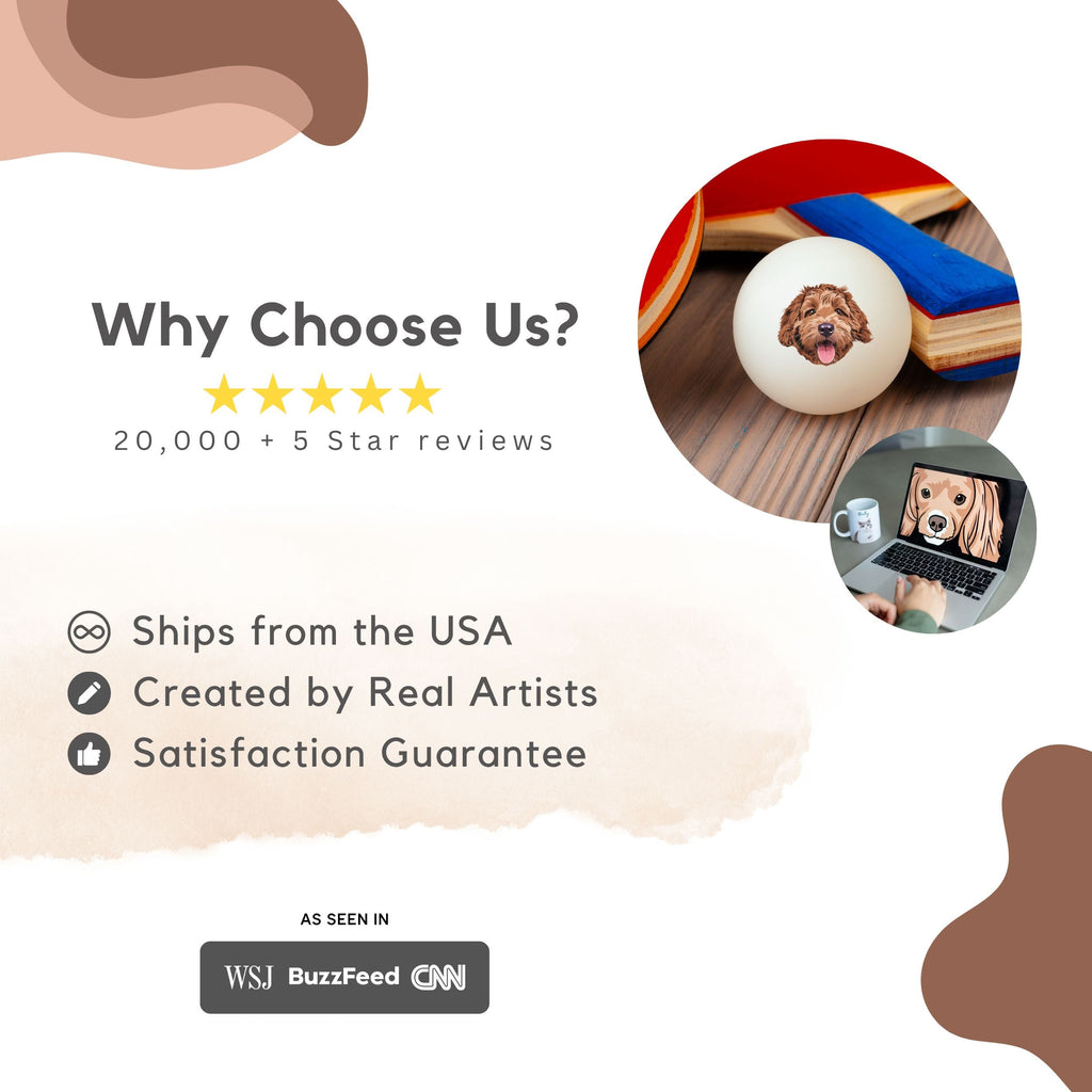 Custom Pet Ping Pong Balls - Pet Photo