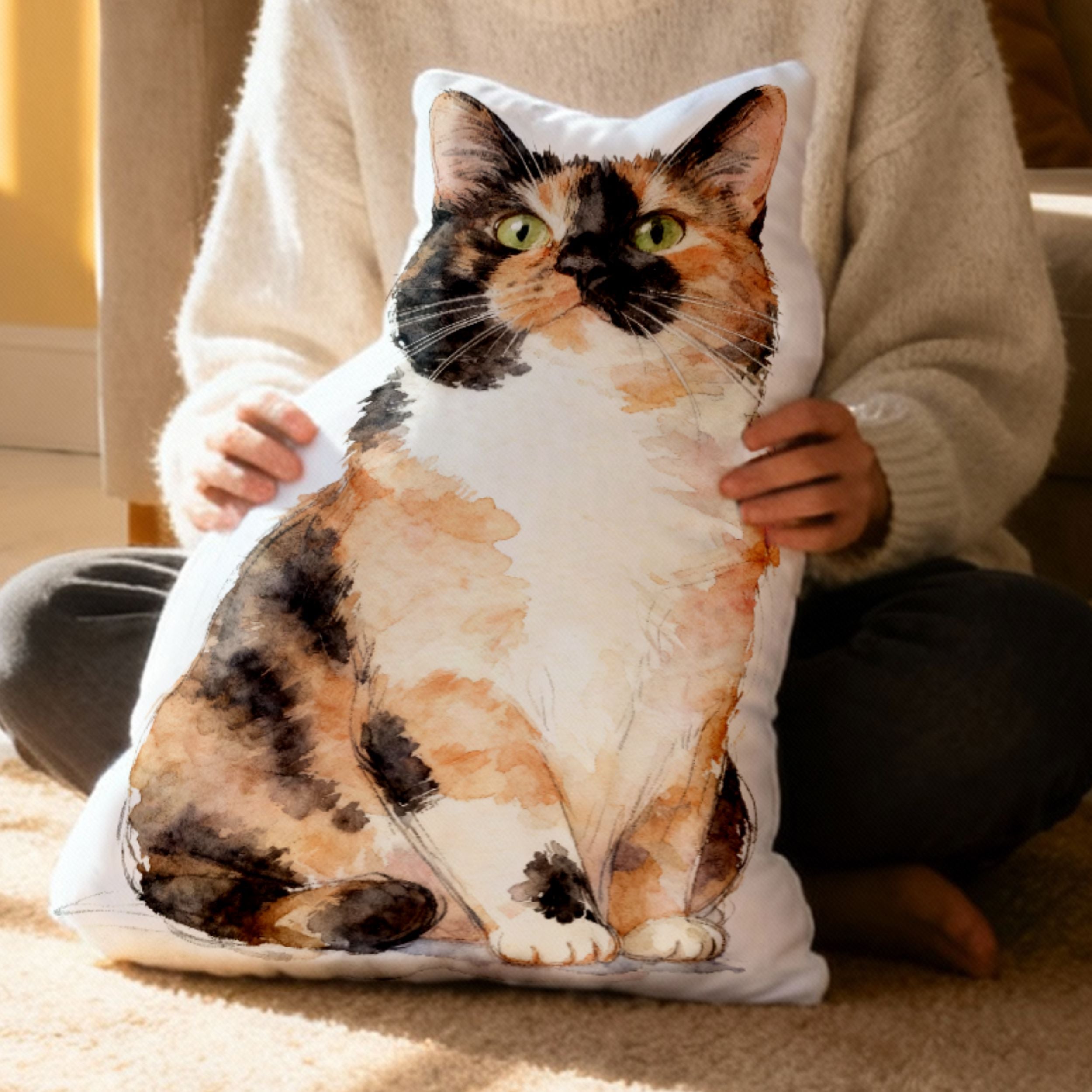 Custom Pet Shaped Cat Dog Pillow - Pet Photo