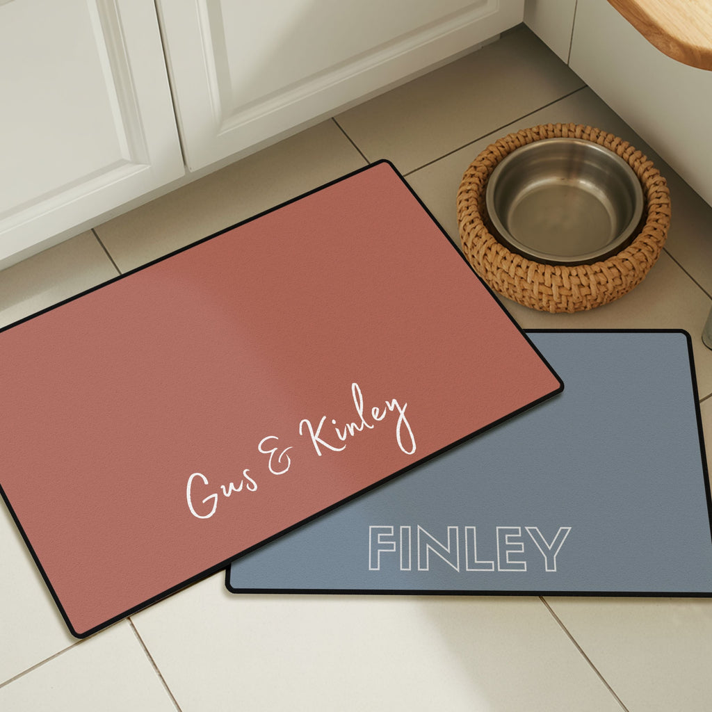 Custom Color Pet Mat - Pet Photo + Name