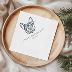 Custom Pet Wedding Cocktail Napkins - Pet Photo + Name