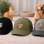 Custom Embroidered Pet Snapback Hat  - Pet Photo + Name