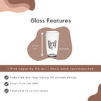 Custom Dog Beer Glasses - Pet Photo + Name